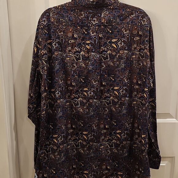 CREMIEUX Men's XL Retro Paisley Print Button Down Rocker Vintage Revival - Picture 2 of 6